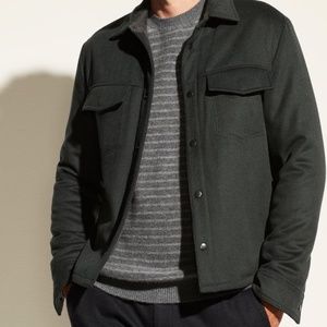 Vince Wool Quilted Overshirt in Storefront